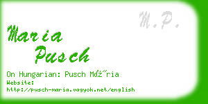 maria pusch business card